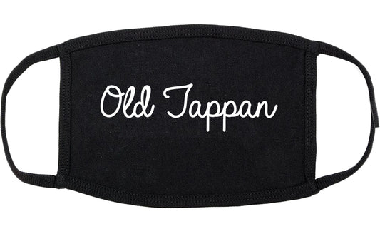 Old Tappan New Jersey NJ Script Cotton Face Mask Black