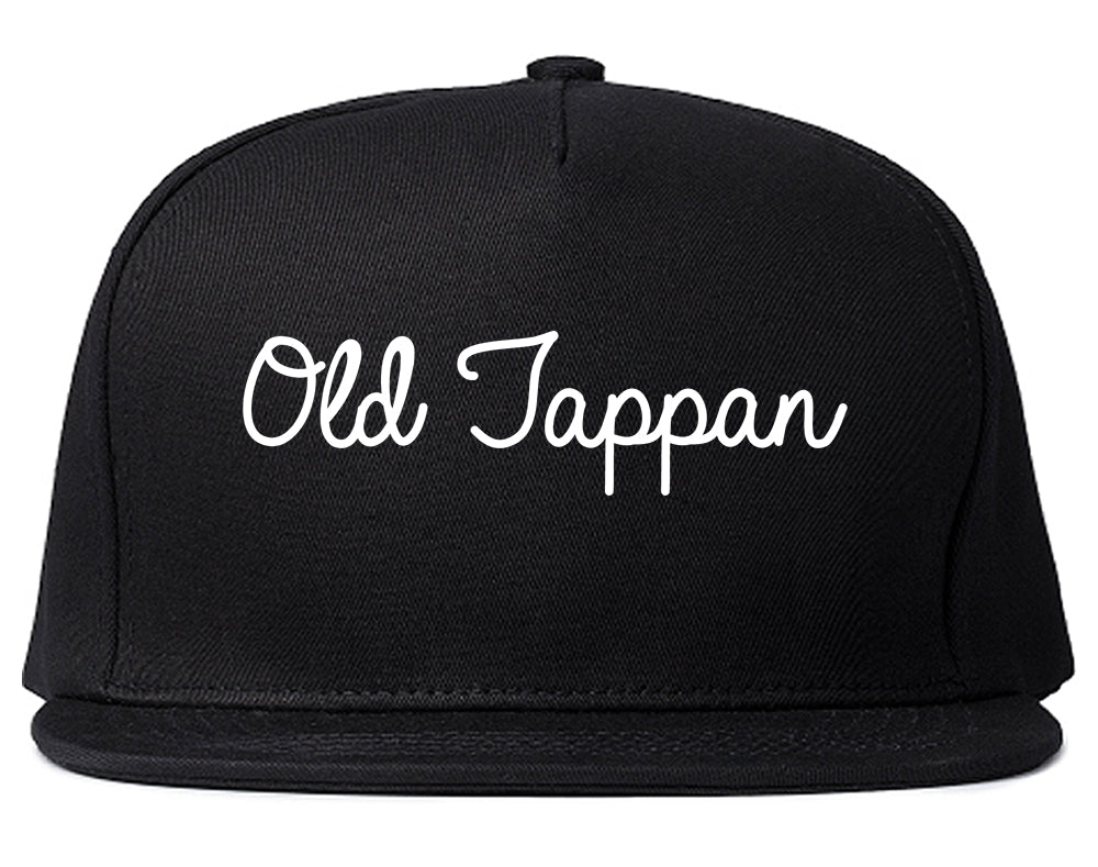 Old Tappan New Jersey NJ Script Mens Snapback Hat Black