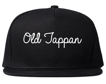 Old Tappan New Jersey NJ Script Mens Snapback Hat Black