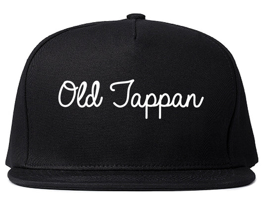 Old Tappan New Jersey NJ Script Mens Snapback Hat Black