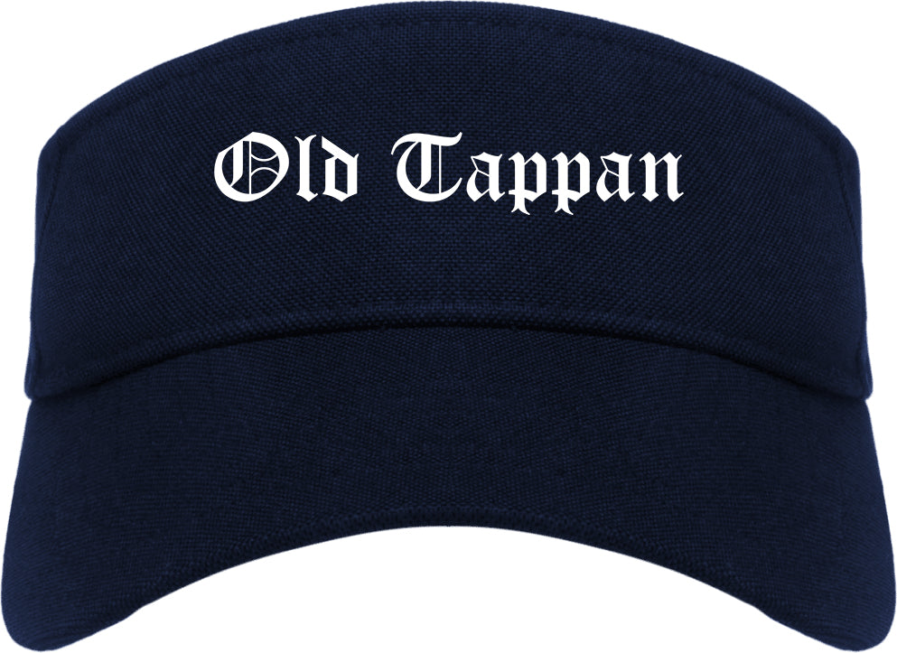 Old Tappan New Jersey NJ Old English Mens Visor Cap Hat Navy Blue