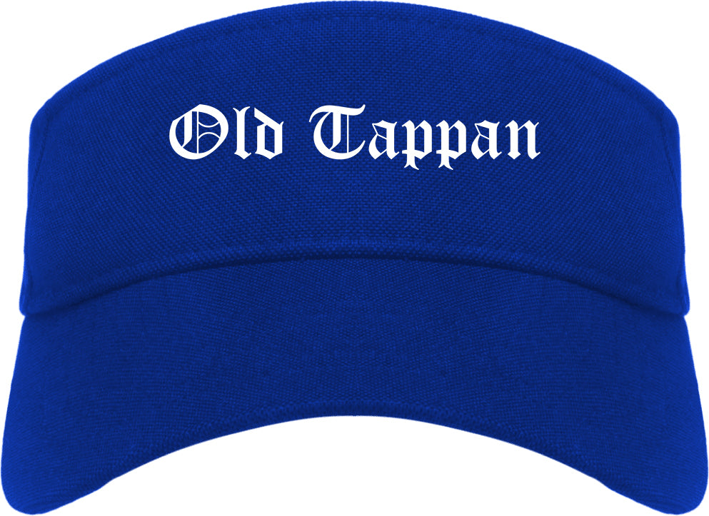 Old Tappan New Jersey NJ Old English Mens Visor Cap Hat Royal Blue