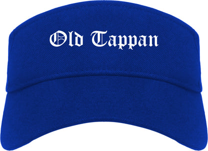 Old Tappan New Jersey NJ Old English Mens Visor Cap Hat Royal Blue