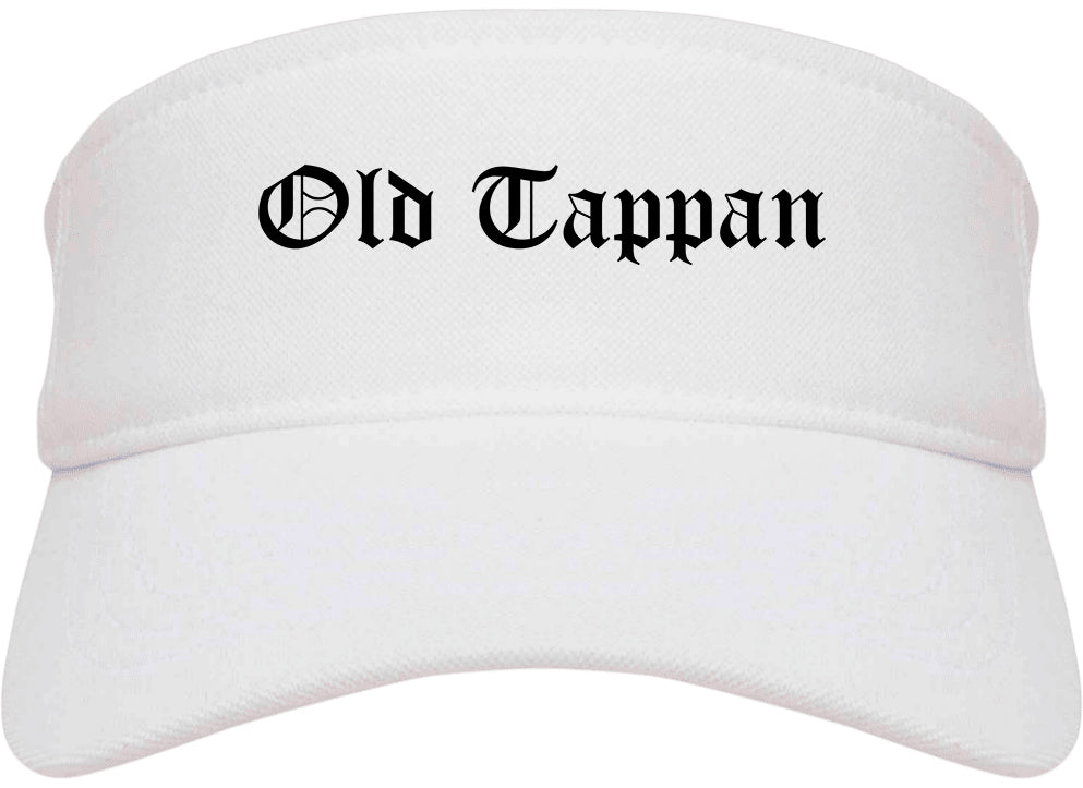 Old Tappan New Jersey NJ Old English Mens Visor Cap Hat White