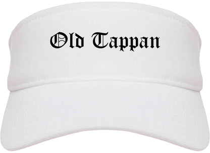 Old Tappan New Jersey NJ Old English Mens Visor Cap Hat White
