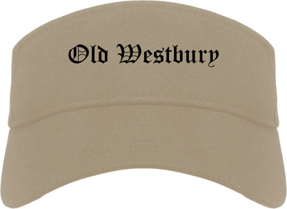 Old Westbury New York NY Old English Mens Visor Cap Hat Khaki