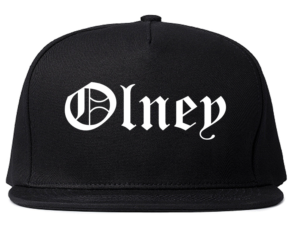 Olney Illinois IL Old English Mens Snapback Hat Black