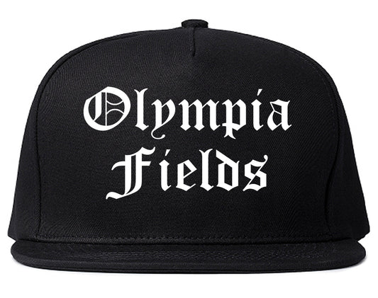 Olympia Fields Illinois IL Old English Mens Snapback Hat Black