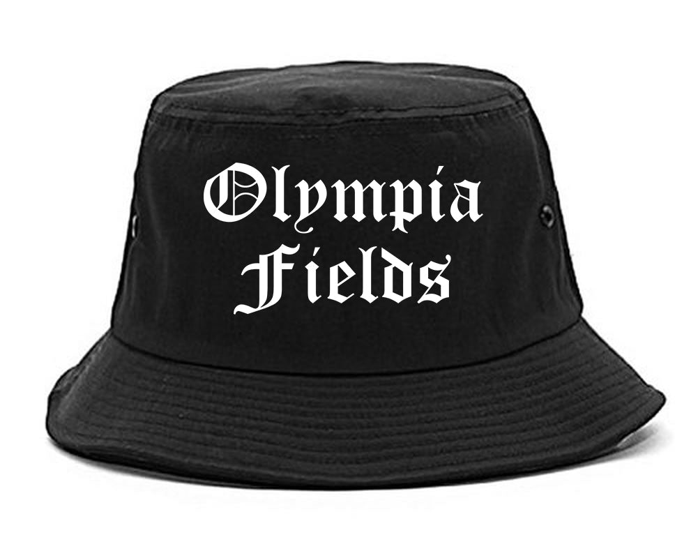 Olympia Fields Illinois IL Old English Mens Bucket Hat Black