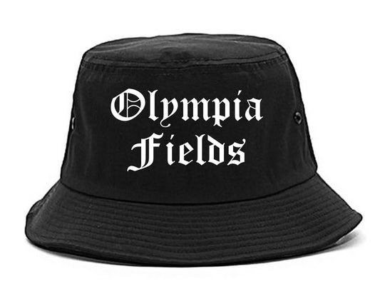 Olympia Fields Illinois IL Old English Mens Bucket Hat Black