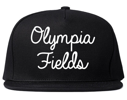 Olympia Fields Illinois IL Script Mens Snapback Hat Black