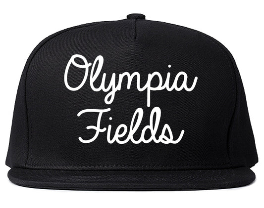 Olympia Fields Illinois IL Script Mens Snapback Hat Black