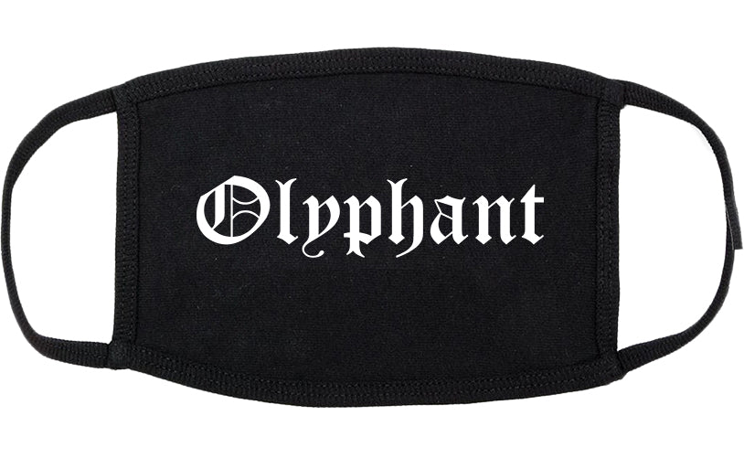 Olyphant Pennsylvania PA Old English Cotton Face Mask Black