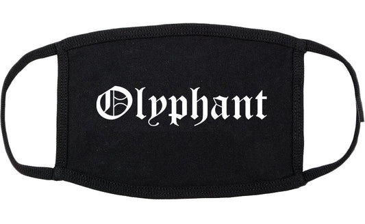 Olyphant Pennsylvania PA Old English Cotton Face Mask Black