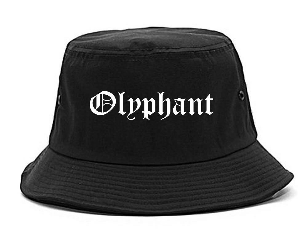 Olyphant Pennsylvania PA Old English Mens Bucket Hat Black