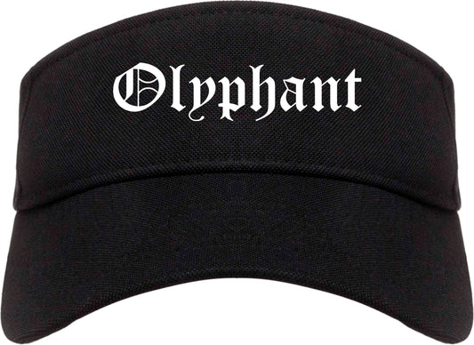 Olyphant Pennsylvania PA Old English Mens Visor Cap Hat Black