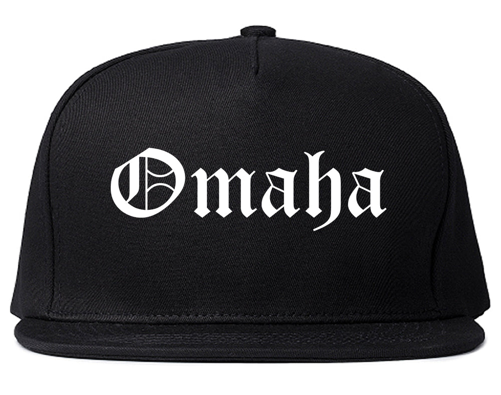 Omaha Nebraska NE Old English Mens Snapback Hat Black