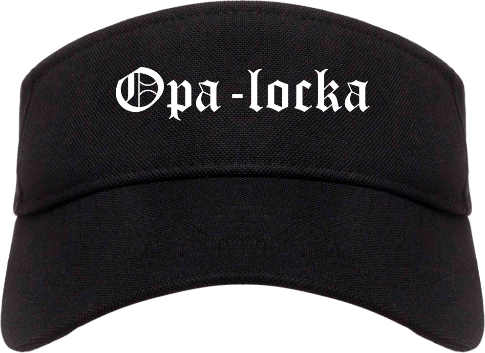 Opa locka Florida FL Old English Mens Visor Cap Hat Black