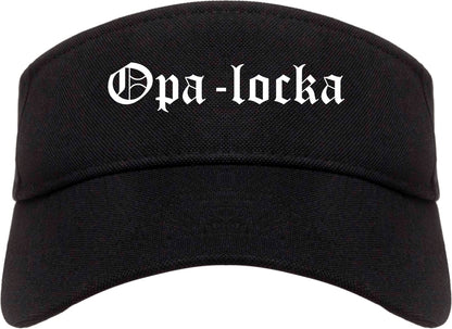 Opa locka Florida FL Old English Mens Visor Cap Hat Black