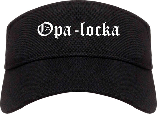 Opa locka Florida FL Old English Mens Visor Cap Hat Black