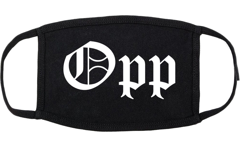 Opp Alabama AL Old English Cotton Face Mask Black