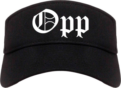 Opp Alabama AL Old English Mens Visor Cap Hat Black