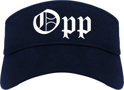 Opp Alabama AL Old English Mens Visor Cap Hat Navy Blue