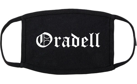 Oradell New Jersey NJ Old English Cotton Face Mask Black