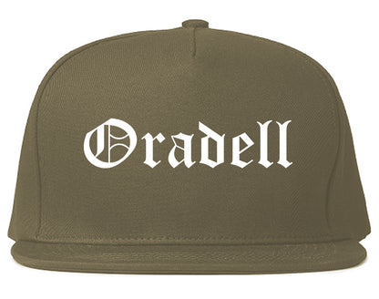 Oradell New Jersey NJ Old English Mens Snapback Hat Grey