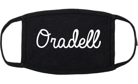 Oradell New Jersey NJ Script Cotton Face Mask Black