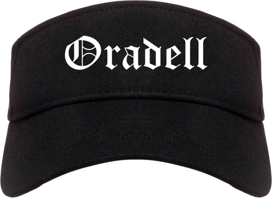 Oradell New Jersey NJ Old English Mens Visor Cap Hat Black