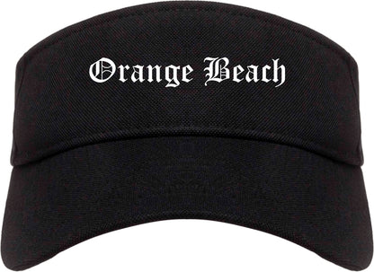 Orange Beach Alabama AL Old English Mens Visor Cap Hat Black