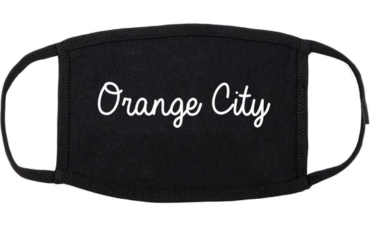 Orange City Florida FL Script Cotton Face Mask Black