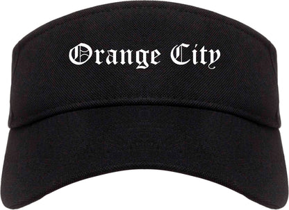 Orange City Iowa IA Old English Mens Visor Cap Hat Black