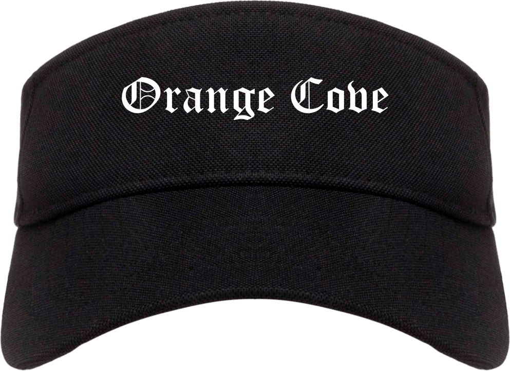 Orange Cove California CA Old English Mens Visor Cap Hat Black