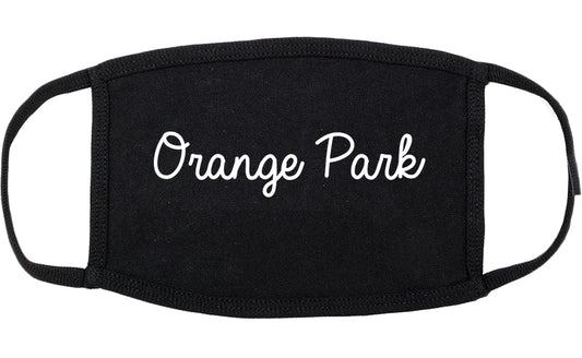Orange Park Florida FL Script Cotton Face Mask Black