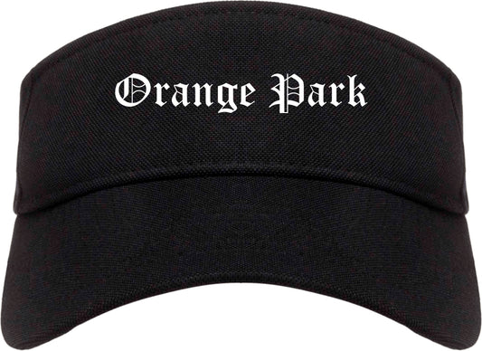 Orange Park Florida FL Old English Mens Visor Cap Hat Black