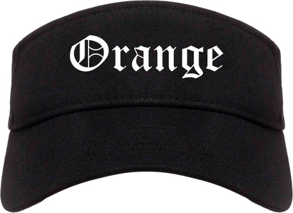 Orange Virginia VA Old English Mens Visor Cap Hat Black