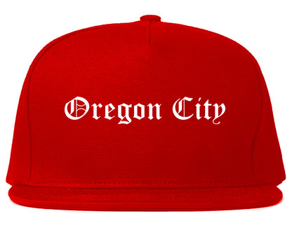 Oregon City Oregon OR Old English Mens Snapback Hat Red