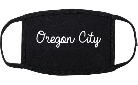 Oregon City Oregon OR Script Cotton Face Mask Black