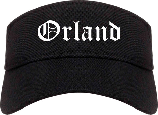 Orland California CA Old English Mens Visor Cap Hat Black