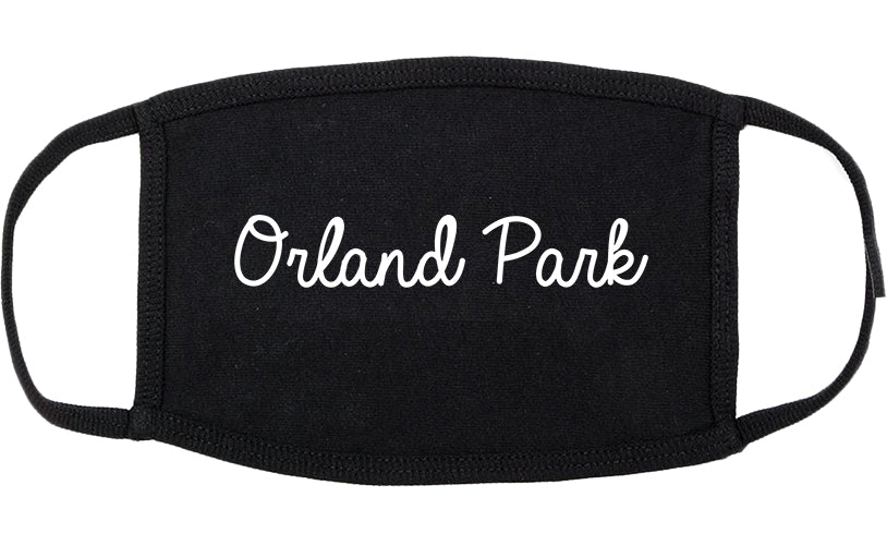 Orland Park Illinois IL Script Cotton Face Mask Black