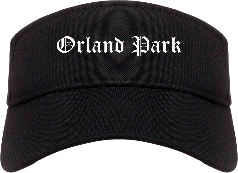 Orland Park Illinois IL Old English Mens Visor Cap Hat Black