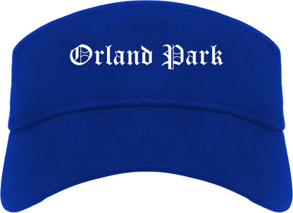 Orland Park Illinois IL Old English Mens Visor Cap Hat Royal Blue