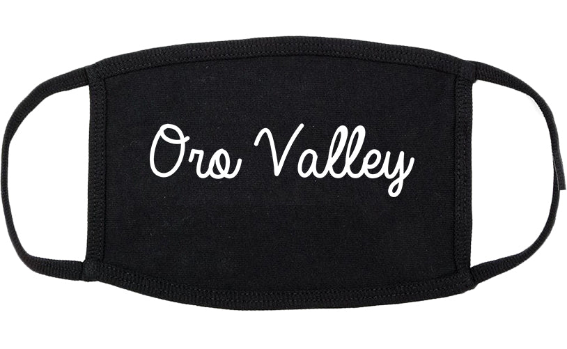 Oro Valley Arizona AZ Script Cotton Face Mask Black