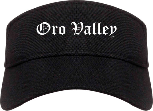 Oro Valley Arizona AZ Old English Mens Visor Cap Hat Black