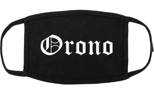 Orono Minnesota MN Old English Cotton Face Mask Black