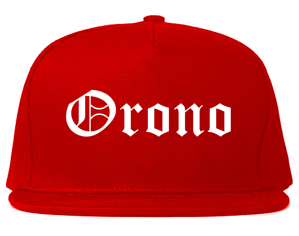 Orono Minnesota MN Old English Mens Snapback Hat Red