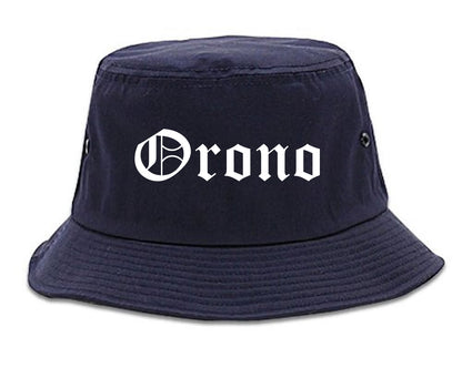 Orono Minnesota MN Old English Mens Bucket Hat Navy Blue
