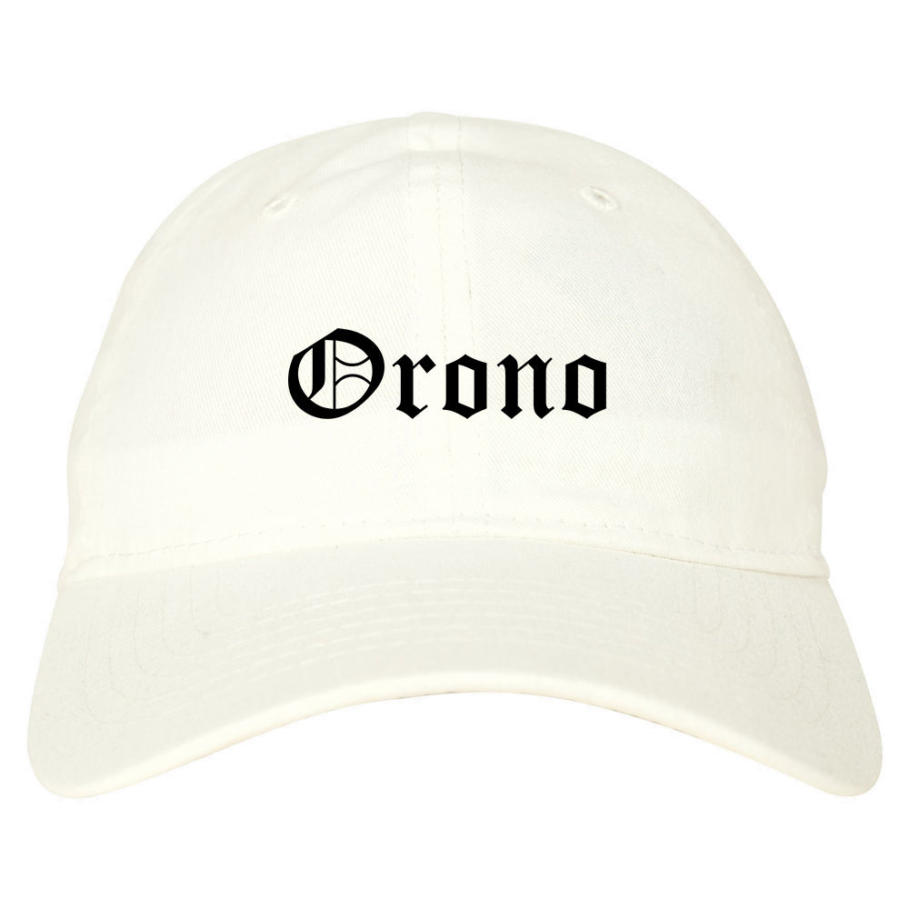 Orono Minnesota MN Old English Mens Dad Hat Baseball Cap White